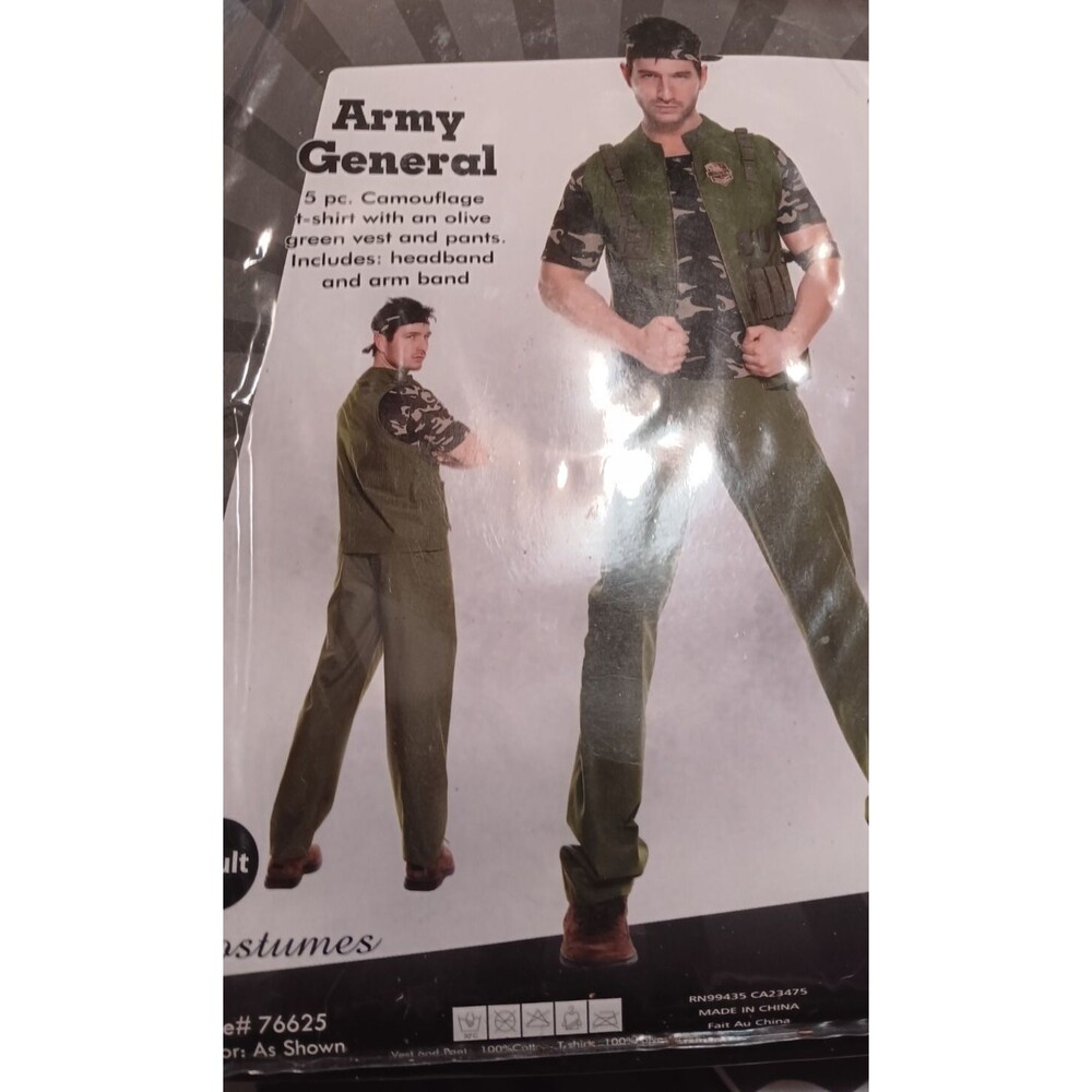 Music Legs Army General  Mens Size M  Costume 5 Peice  Set